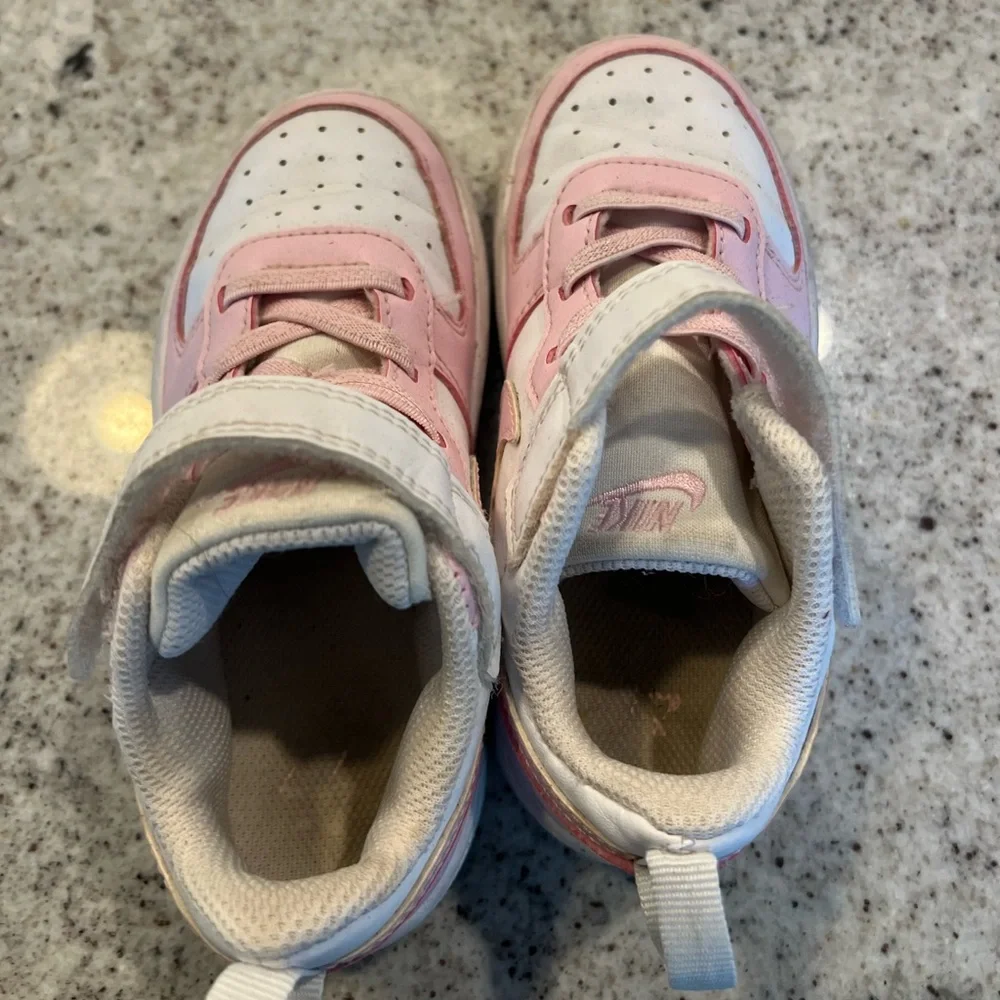 Nike Shoes toddler girl size 9 pink and white